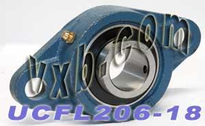1-1/8 Bearing UCFL-206-18 + 2-Bolt Flanged Housing Mounted Bearing