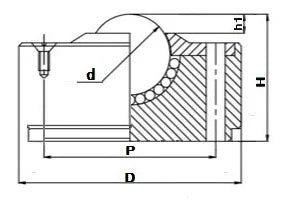 1" Ball Heavy 70mm Hole Drop-in Steel Ball Transfer Unit 264 lbs