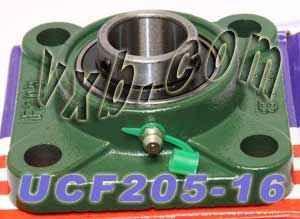 1" Bore Mounted Bearing UCF205-16 + Square Flanged Cast Housing