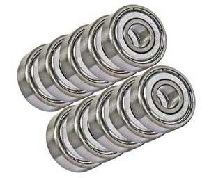 10-Pack Fishing Ceramic Bearings 4x10x4 Stainless Steel Shielded Bearings