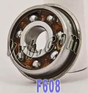 10-Pack Flanged Open Bearings F608 8x22x7mm