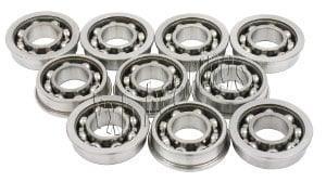 10-Pack Flanged Slot Car Axle Bearings Open 1/8" x 1/4" x 7/64"