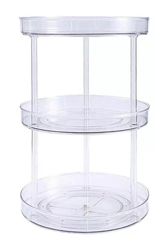 10" Triple Layer Acrylic Plastic Lazy Susan Turntable Organizer