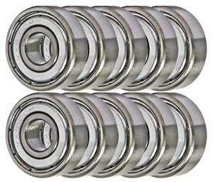 10-Pack Bearings R1038ZZ 3/8x5/8x5/32 inch Miniature Bearings