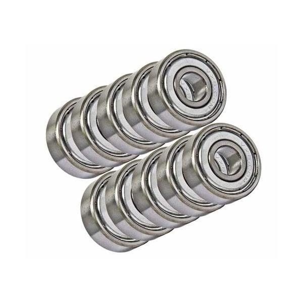 10-Pack Bearings R144ZZ 1/8" x 1/4" x 7/64" - Miniature Bearings