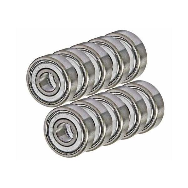 10-Pack Bearings R144ZZ 1/8" x 1/4" x 7/64" - Miniature Bearings