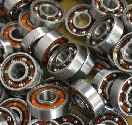 100-Pack Skate Ball Bearings - Nylon Cage - Open