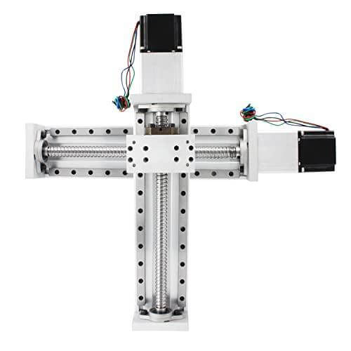100mm Stroke CNC Linear Stage Motion Actuator X Y Z Axis Linear Slide Rail Aluminum Alloy Cross Sliding Table Linear Rail Guide SFU1605 Ballscrew+Nema23 57 Stepper Motor for CNC