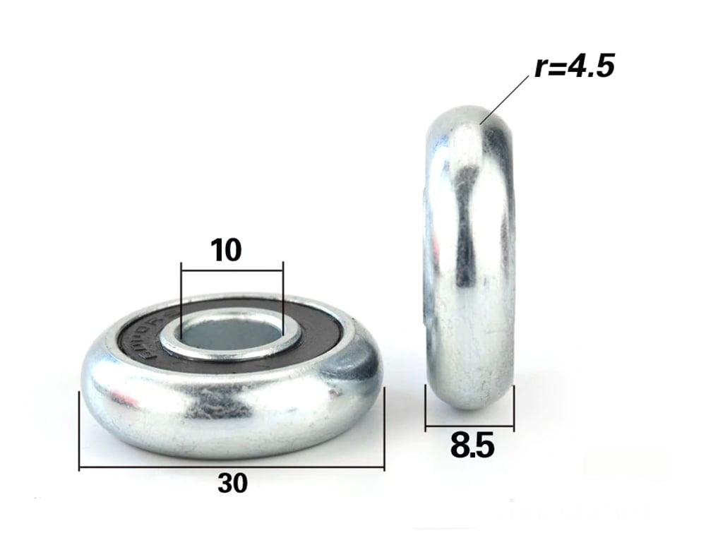 10x30x8.5 Round Type Track Window/Door Guide Sealed Bearing