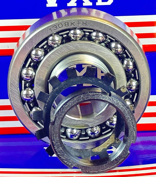 1308K+H Tapered Self Aligning Ball Bearing - Adapter Sleeve 35x90x23mm