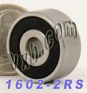 1602-2RS Bearing 1/4" x 11/16" x 5/16" - Miniature - Sealed