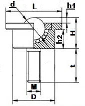 17 lbs load capacity Heavy Duty Machined Steel Ball Transfer Unit - M5 threaded bolt Bearing transfer