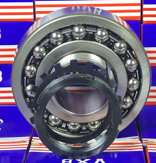 1315K+H Tapered Self Aligning Ball Bearing - Adapter Sleeve 65x160x37mm