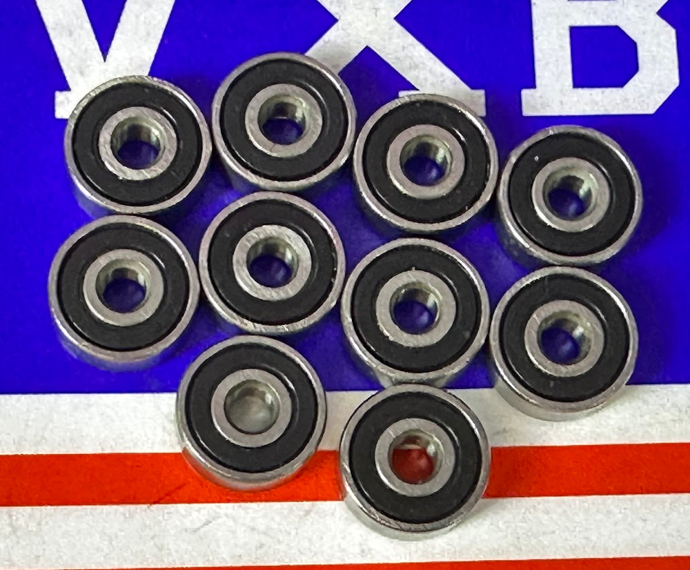 10-Pack 623-2RS Bearings 3x10x4 Miniature Ball Bearing