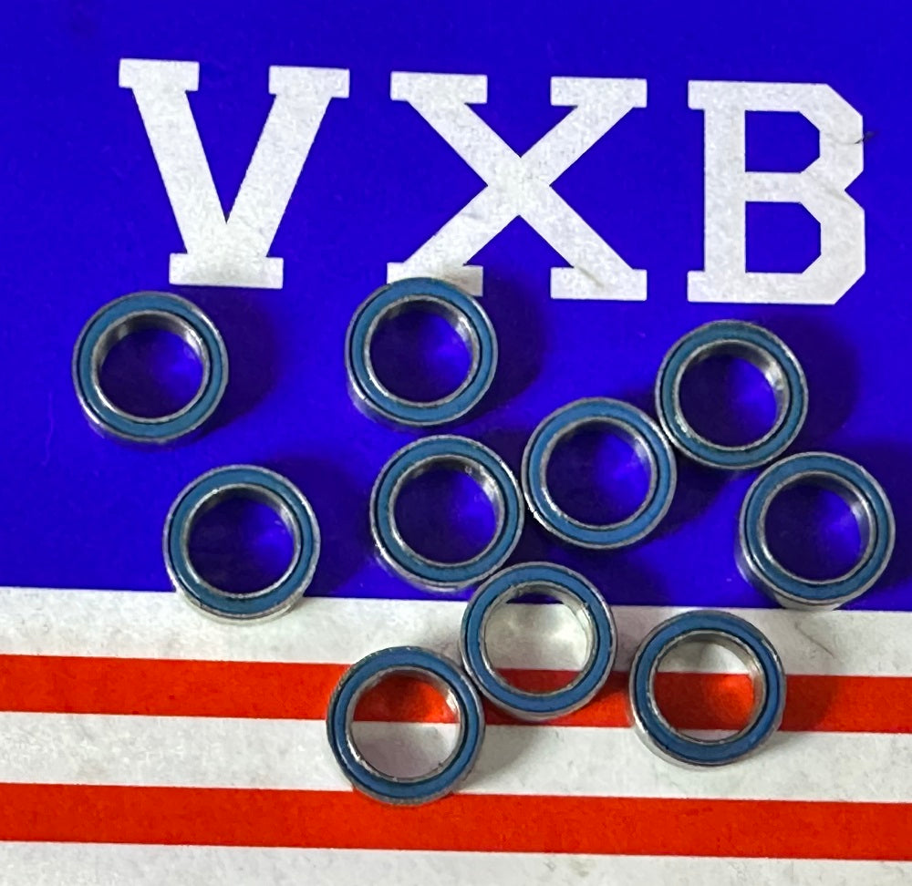 10-Pack Sealed Bearings R168-2RS 1/4x3/8x1/8 inch Miniature