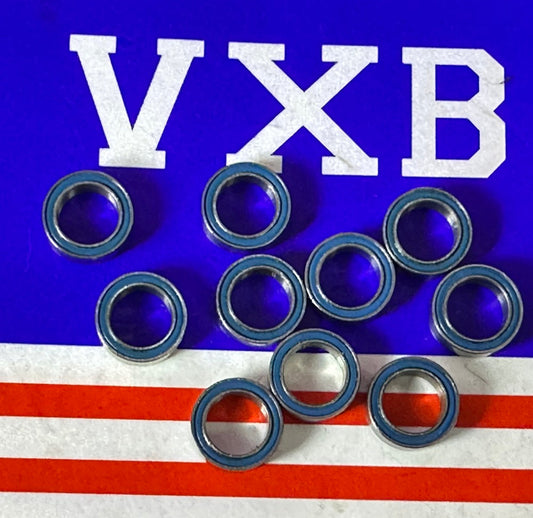 10-Pack Sealed Bearings R168-2RS 1/4x3/8x1/8 inch Miniature