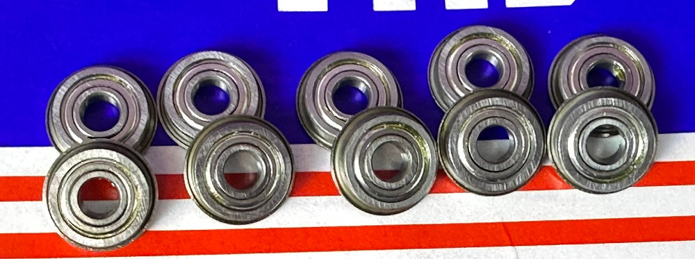 10-Pack Flanged Stainless Steel Bearings F695ZZ Shielded 5x13x4 Bearings