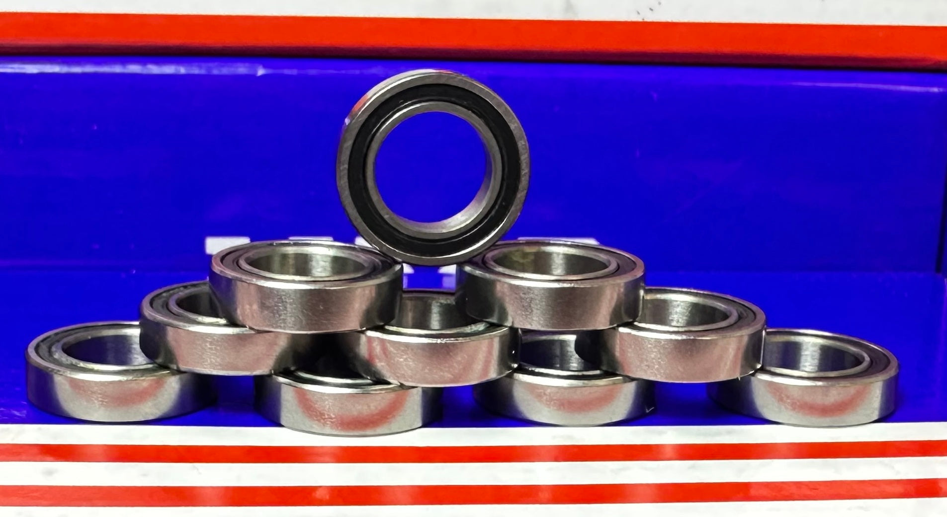 10-Pack Sealed Bearing R1038-2RS 3/8x5/8x5/32 inch Miniature Bearing