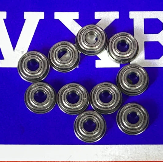 10-Pack Flanged Bearings F683ZZ 3x7x3mm - Shielded - Miniature