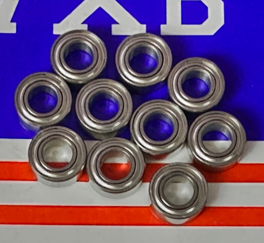 10-Pack Ceramic Bearings 5x10x4 Stainless Steel Shielded ABEC-5 Bearings