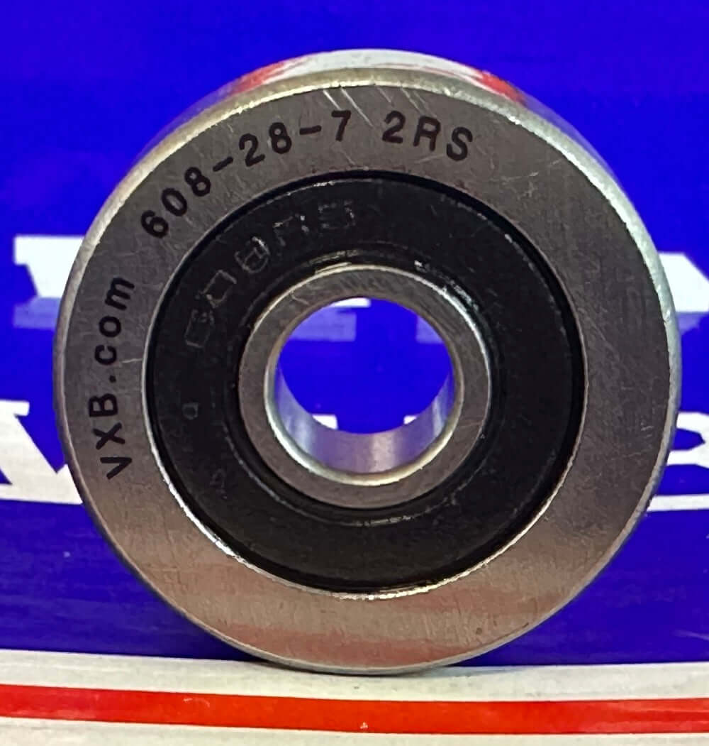 8x28x7 Non-Standard Ball Bearing 8mm x 28mm x 7mm - 2 Rubber Seals