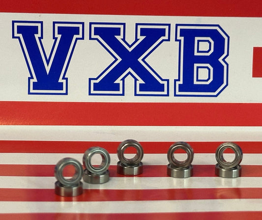 10-Pack 5mm Bore Stainless Steel Shielded Miniature Bearing