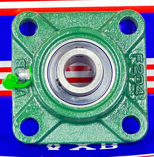 3/4" UCF204-12 Mounted Bearing Insert + Square Flanged Cast Housing