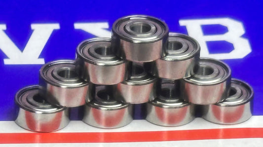 10-Pack Bearings R2ZZ 1/8" x 3/8x5/32 inch 1/8 Inch Bearings