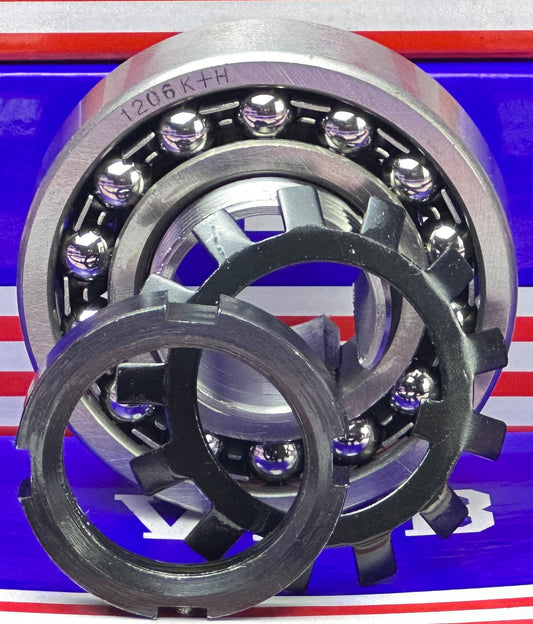 1206K+H Tapered Self Aligning Ball Bearing - Adapter Sleeve 30x72x17mm