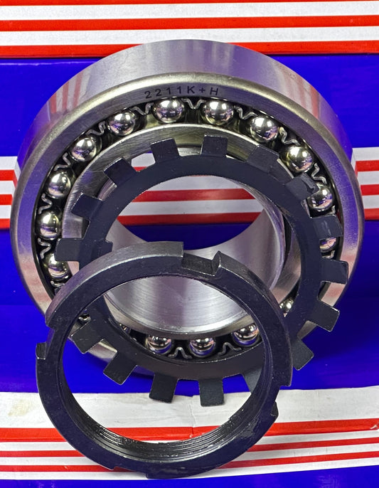 2211K+H Tapered Self Aligning Ball Bearing - Adapter Sleeve 50x100x25mm