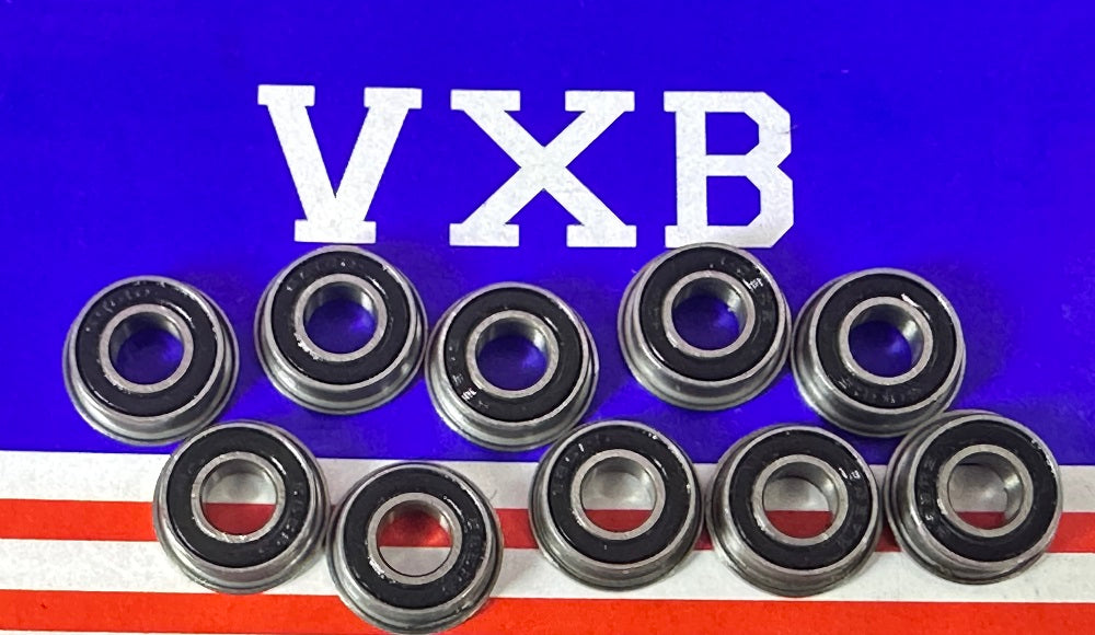 10-Pack Flanged Bearings F686-2RS 6x13x5mm - Sealed - Miniature