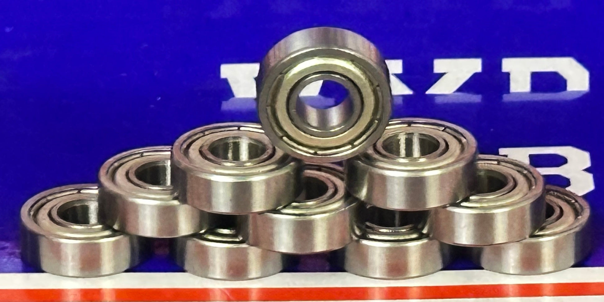10-Pack R4ZZ 1/4" x 5/8" x 0.196" Shielded Miniature Bearing