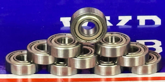 10-Pack R4ZZ 1/4" x 5/8" x 0.196" Shielded Miniature Bearing