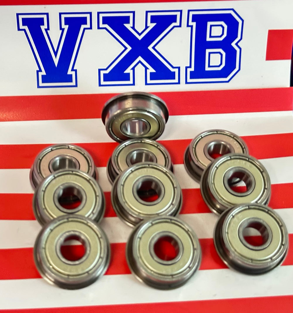 10-Pack Flanged Bearings 8x22x7 Ball Bearings