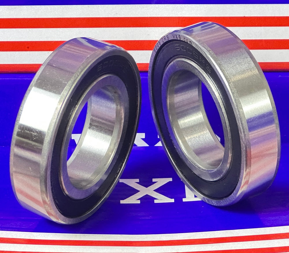 2-Pack Bearings 6006-2RS 30x55x13 Rubber Sealed 30mm Bore