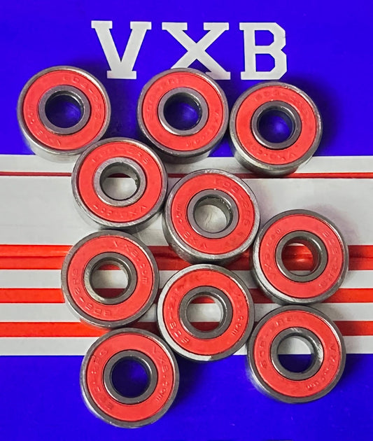 10-Pack Skateboard Bearing 608-2RS Sealed 8x22x7 Miniature