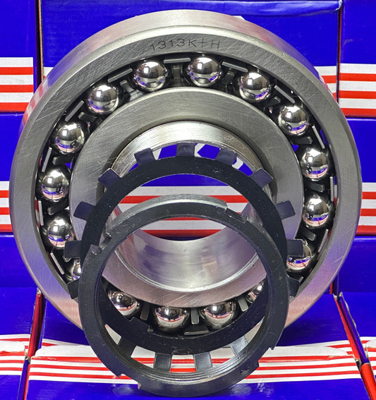 1313K+H Tapered Self Aligning Ball Bearing - Adapter Sleeve 60x140x33mm