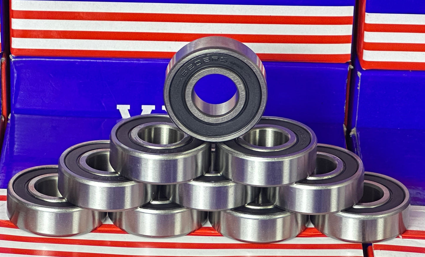 10-Pack 6202-2RS Bearing 15x35x11mm - Sealed