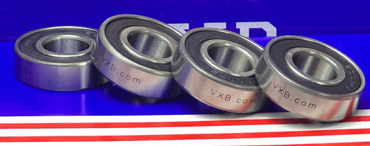 4-Pack 6001-2RS Bearings 12x28x8 Ball Bearings Double Sided Rubber Sealed