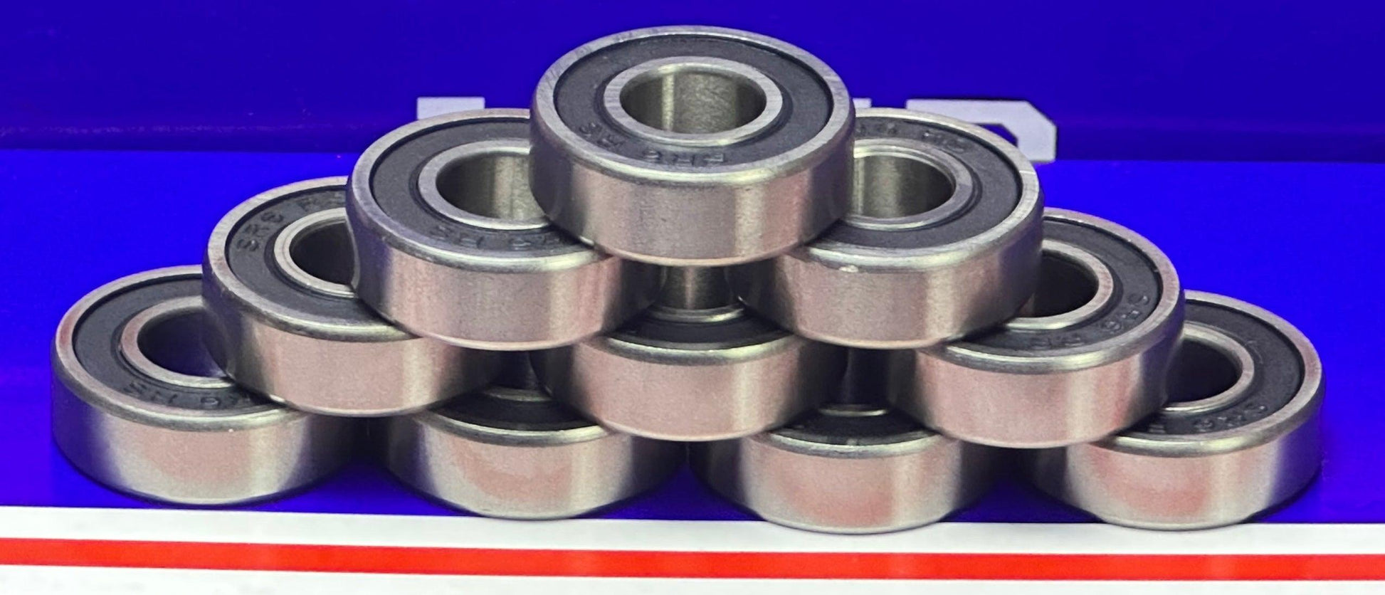 10-Pack Stainless Steel Ball Bearings SR6-2RS
