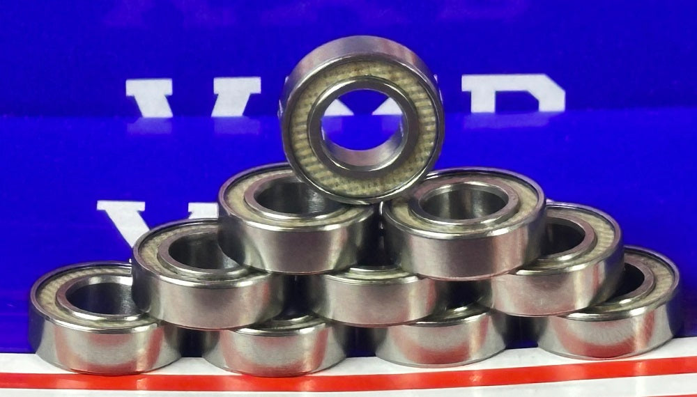 10-Pack Sealed Miniature Bearings 688-2TS 8x16x5 - PTFE Seals