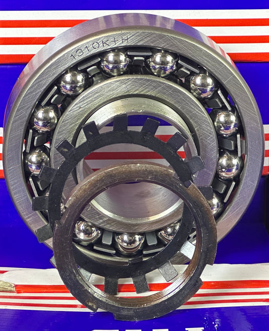 1310K+H Tapered Self Aligning Ball Bearing - Adapter Sleeve 45x110x27mm