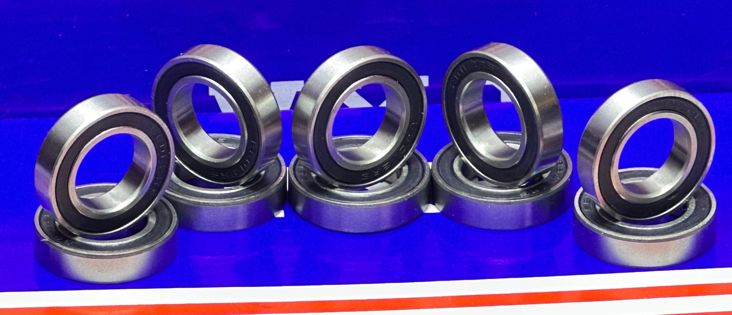 10-Pack 61801-2RS Bearings 12x21x5mm Sealed