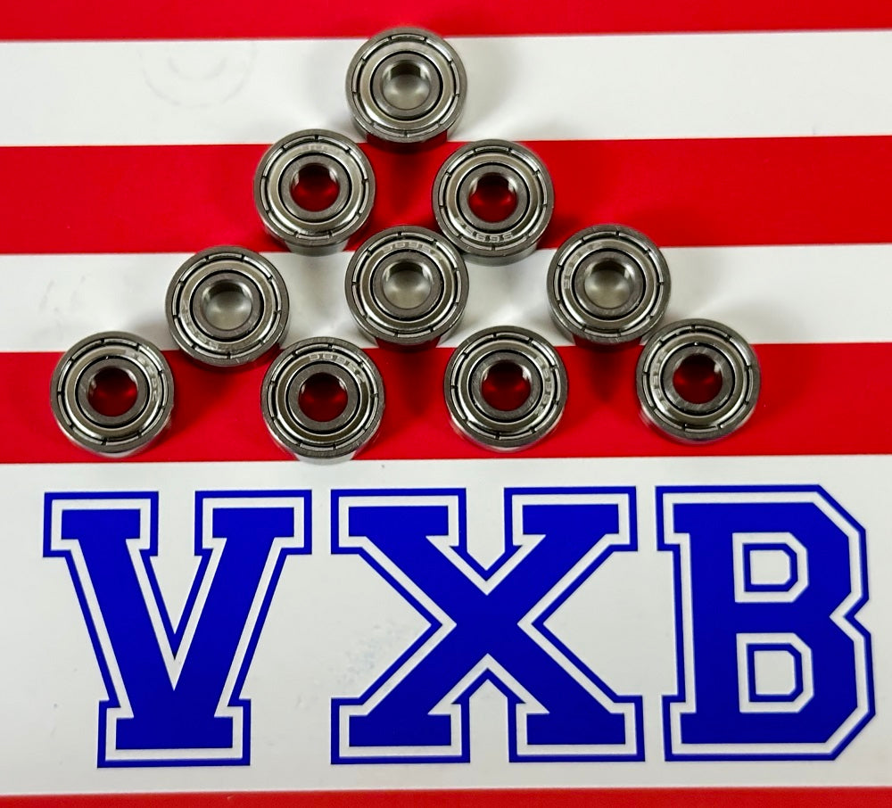 10-Pack S695ZZ 5x13x4 Stainless Steel Shielded Miniature Bearings