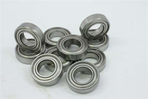 10-Pack 2.5x6x2.6 Stainless Steel Shielded Miniature Bearing