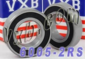 2-Pack Bearings 6005-2RS 25x47x12mm - Sealed