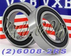 2-Pack Bearings 6008-2RS 40x68x15 Sealed