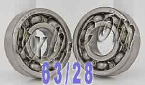 2-Pack Bearings 63/28 28x68x18 Open