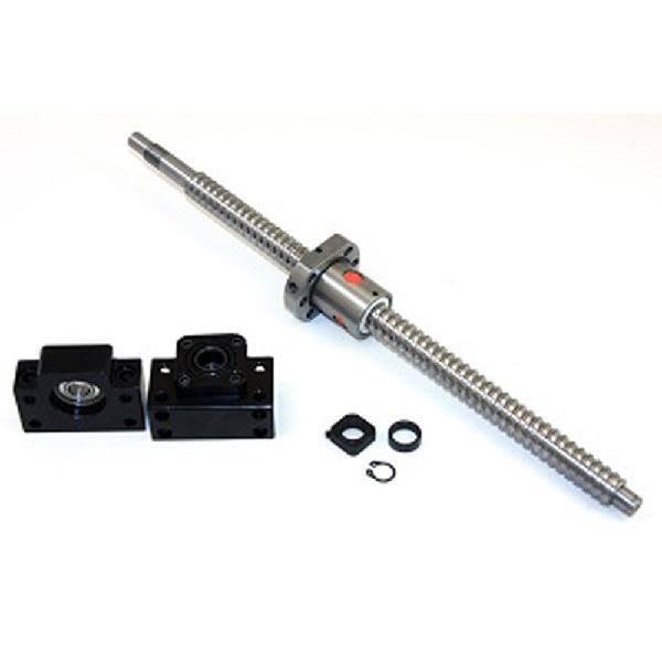 2' Feet Travel Stroke 16mm Anti-Backlash Ballscrew set - Nut & Bearing Supports