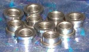 2 Flanged Slot Car Axle Bearing 3/32x3/16 inch Shielded Bearings